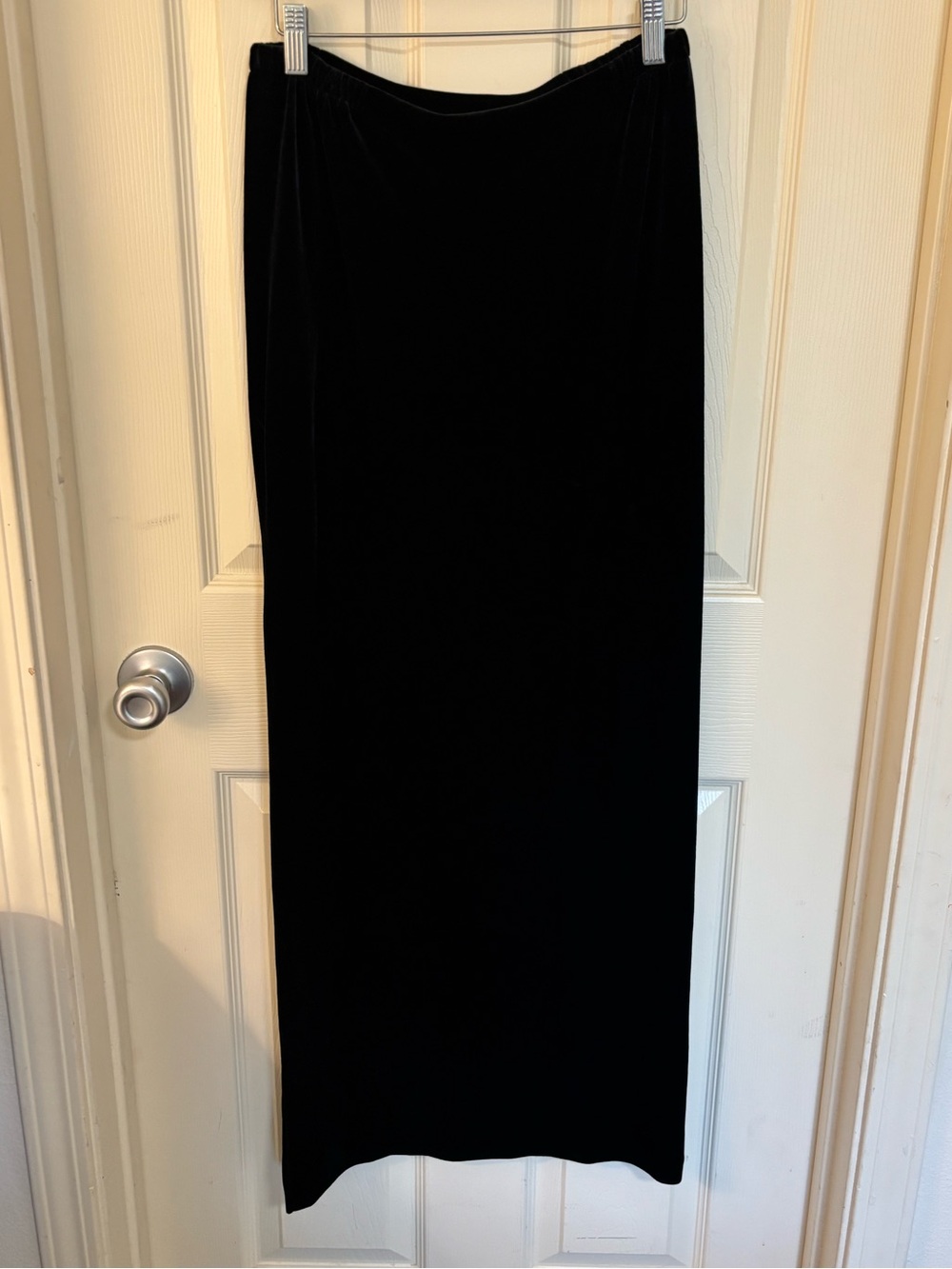 Vintage Cachet Black Velvet Column Dress Size 8 Elegant Formal Gown